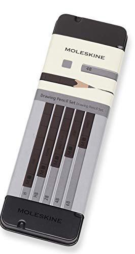 Moleskine Graphite Drawing Pencil Set (5 Graded Pencils)
