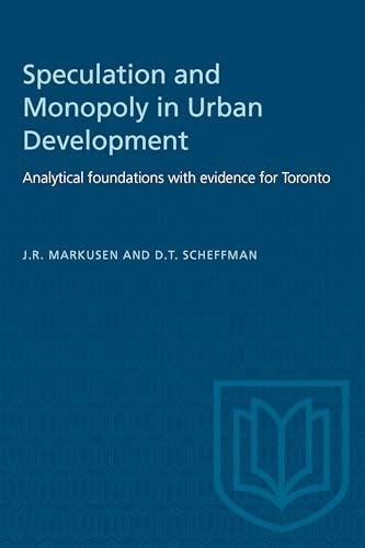 Book cover: “Speculation and Monopoly in Urban Development,” blue background, crest.