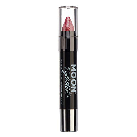 Iridescent Glitter Paint Stick/Body Crayon makeup for the Face & Body by Moon Glitter - 3.5g - Cherry