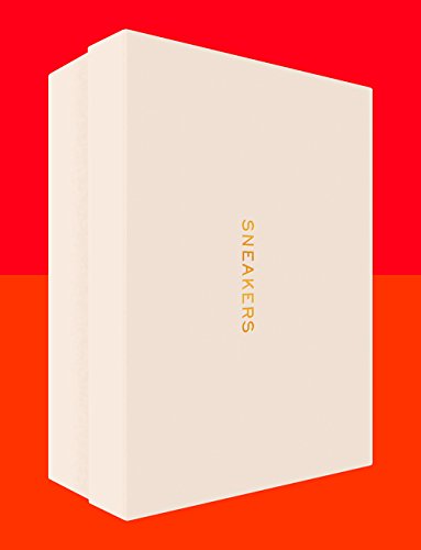 Beige rectangular box with the word "SNEAKERS" vertically aligned.
