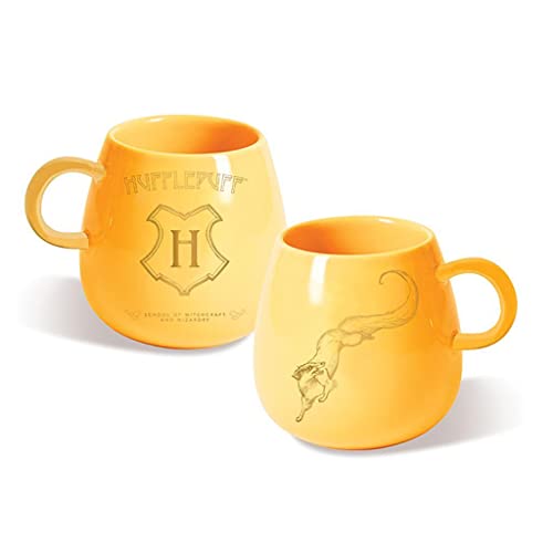 Harry Potter Shaped Mug (Hufflepuff Design) in Presentation Box, 315ml - Official Merchandise