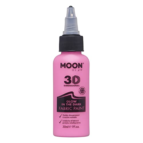 Moon Glow - Glow in the Dark Fabric Paint Pink