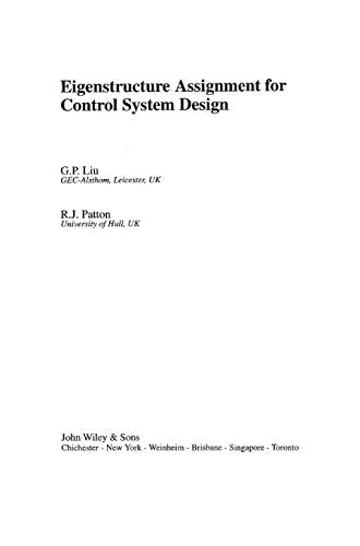 Eigenstructure Assignment for Control System Design