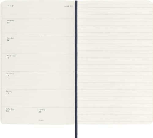 Moleskine 2025 18-Month Weekly Large Softcover Notebook: Sapphire Blue