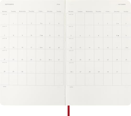 Moleskine 2026 12 Month Weekly Large Softcover Diary