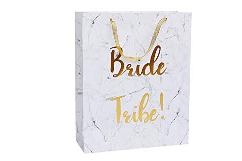 Smiffys 23784 Bride Tribe Gift Bag, Women, White & Gold