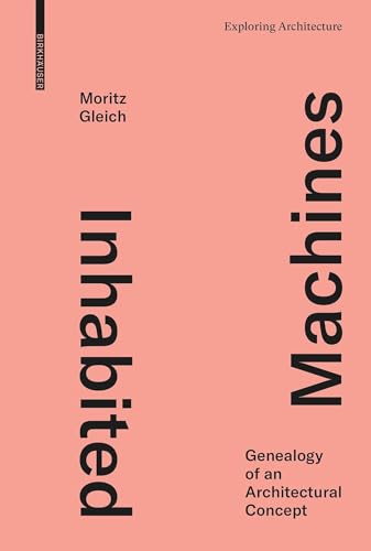 Book cover: "Inhabited Machines" with vertical black text on a pink background.