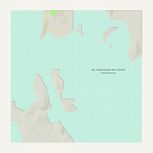 Pale blue album cover with abstract, polygonal landmasses and text.