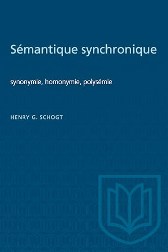 Blue book cover with white text: “Sémantique synchronique” and a book icon.