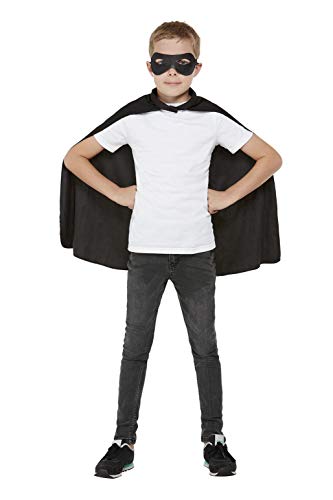 Smiffys 72133 Black Cape, Unisex Children, One Size