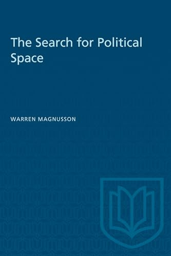 Book cover: "The Search for Political Space" by Warren Magnusson, blue background.