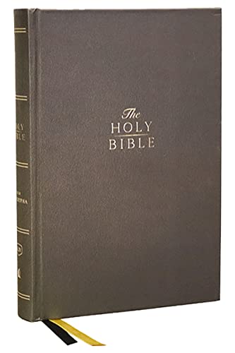 KJV Holy Bible with Apocrypha and 73,000 Center-Column Cross References, Brown Leathersoft, Red Letter, Comfort Print (Thumb Indexed): King James Version
