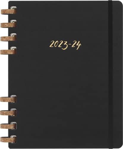 Moleskine Academic Monthly Planner 2023 -2024, 12-Month Weekly and Monthly Diary, University Agenda with Hard Cover, Size XL 20 x 25 cm, Black