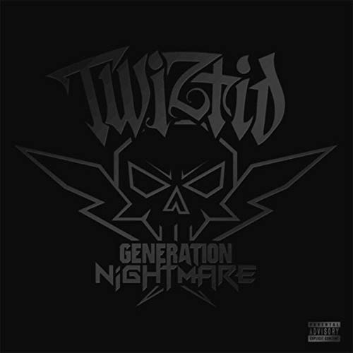 Twiztid album cover: black background with stylized skull and text.