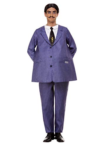 Smiffys 52234L Officially Licensed Addams Family Gomez, Men, Purple, L - Size 42"-44"