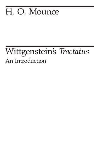 Book cover: "Wittgenstein's Tractatus" by H.O. Mounce, white text on white.