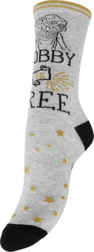 Harry Potter - Dobby Is Free ( Unisex Grey Single Pack Socks) Large/Ex Large