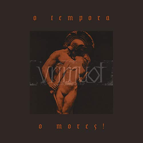 CD cover: classical sculpture of a man with a helmet, dark red tones.