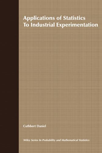 Application of Statistics to Industrial Experimentation