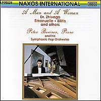 CD cover for “A Man and A Woman” by Peter Breiner, featuring a man and piano.