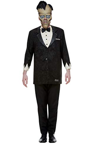 Smiffys 52237XL Officially Licensed Addams Family Lurch Costume, Men, Black, XL - Size 46"-48"