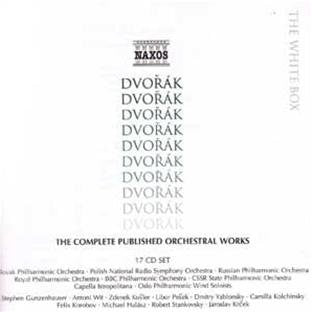Black box set with white text: "Dvořák - The Complete Published Orchestral Works.
