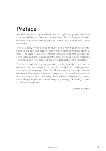 SnapRevise Mrs Dalloway Text Guide for English Literature