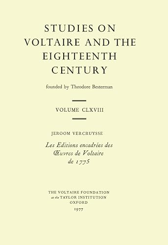 Les Editions encadrees des œuvres de Voltaire de 1775 : 168