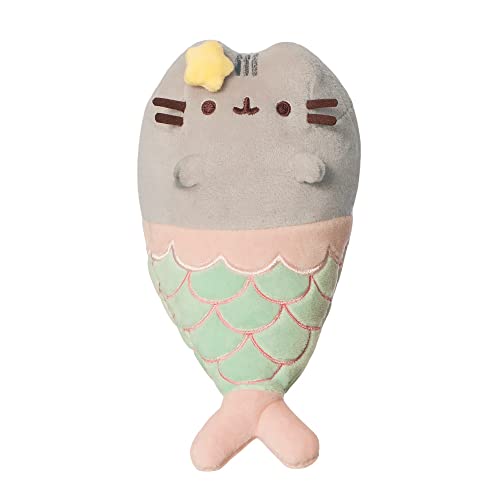 AURORA Cat, 61517, Mermaid Pusheen, Eco-friendly soft toy, Pink & Aqua, Small