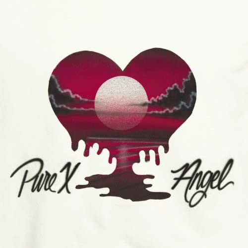 Vinyl record cover with a spray-painted heart and dripping effect.