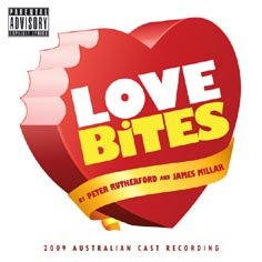 CD cover with a bitten red heart and bold yellow “LOVEBITES” text.