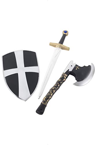 3 Piece Crusader Set, with Shield, Sword