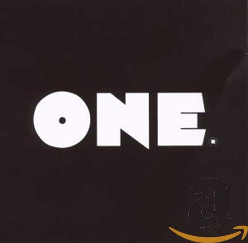 Black CD case with large white text reading "ONE" and an Amazon logo.