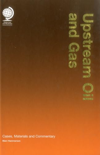 Book cover: "Upstream Oil and Gas: Cases," dark background, gold text.