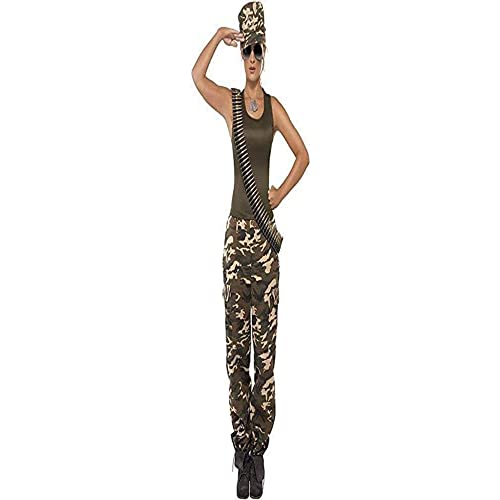 Smiffys Deluxe Khaki Camo Costume, Female