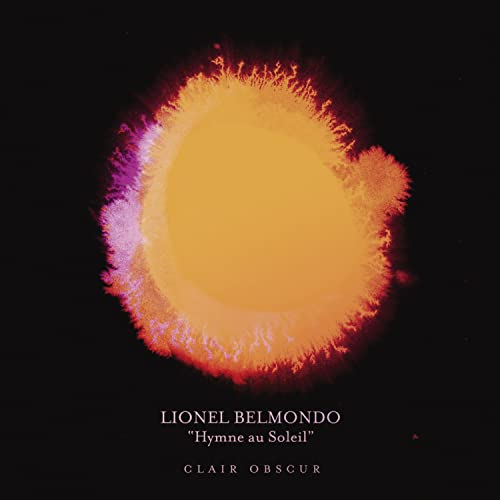 CD cover with abstract orange and purple sunburst design, text below.