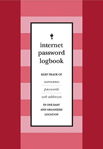 Internet Password Journal (Red Leatherette): Keep track of usernames, passwords, web addresses in one easy and organized location