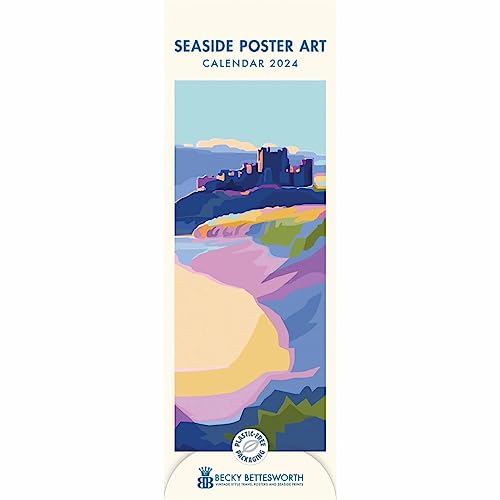 Seaside Poster Art By Becky Bettesworth Slim Calendar 2024