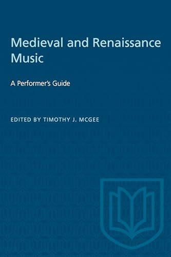 Blue book cover with title “Medieval and Renaissance Music” and a shield emblem.