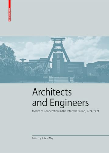 Book cover with industrial architecture and title: "Architects and Engineers.