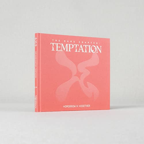 Red CD case for TOMORROW X TOGETHER’s “The Name Chapter: TEMPTATION.”