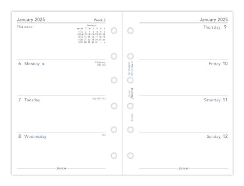 Filofax Pocket Week on Two Pages Diary English 2025