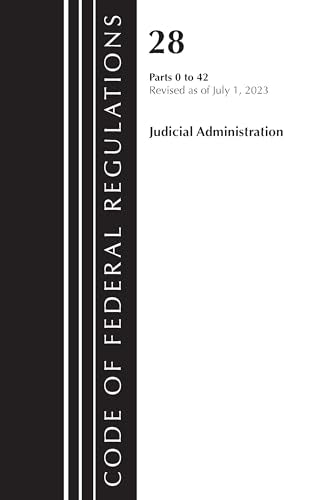 Black and white cover of “Code of Federal Regulations, Title 28”.