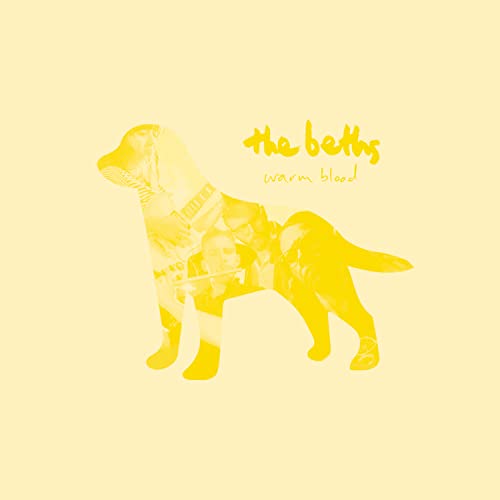 Yellow album cover featuring a dog silhouette with layered photos.