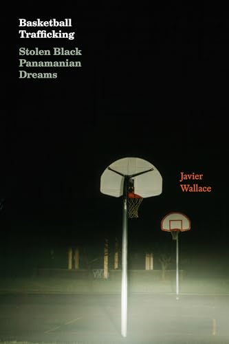 Book cover with title and author text over two basketball hoops at night.