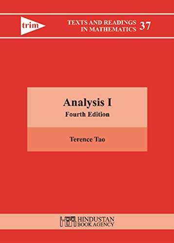 Red book cover with white text: "Analysis I, Fourth Edition" by Terence Tao.