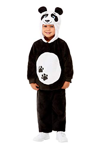 Smiffys 71063T1 Toddler Panda Costume, Unisex Children, Black, Age 1-2 Years