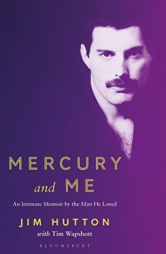 Book cover: Freddie Mercury portrait with memoir title "Mercury and Me.