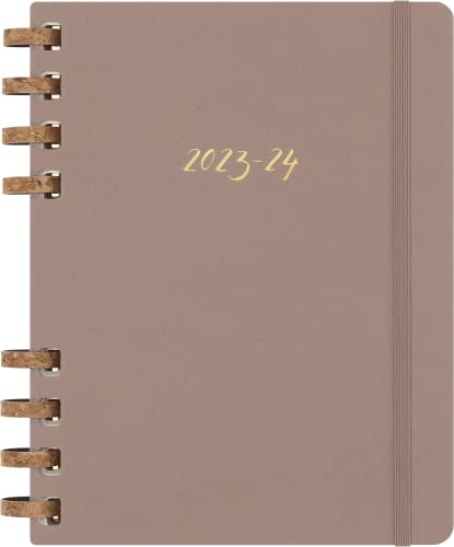 Moleskine Academic Monthly Planner 2023 -2024, 12-Month Weekly and Monthly Diary, University Agenda with Hard Cover, Size XL 20 x 25 cm, Crush Almond