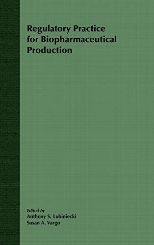 Green book cover with white text: "Regulatory Practice for Biopharmaceutical Production".